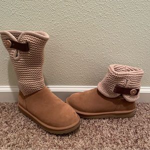 UGG SHAINA Chestnut Knit Cuff Boot